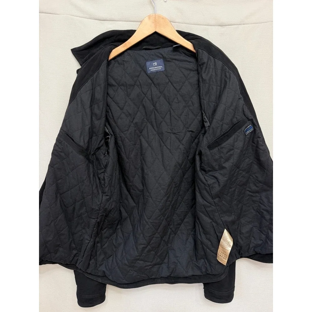 Scotch & Soda Amsterdams Blauw Black Goat Suede Jacket Size Large L
